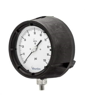 AH Polypropylene Case Pressure Gauge 4  Bourdon type